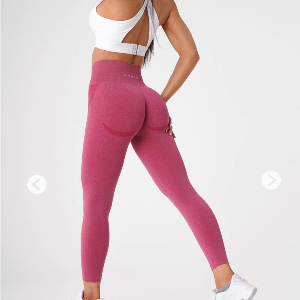 NVGTN CONTOUR SEAMLESS LEGGINGS S SMALL Crimson Pink